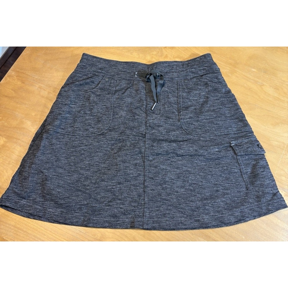 Kuhl Mova Lined Skirt XS Grey Heathered Skort Lined Drawstring Stretch Pockets
